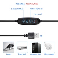Mini anneau lumineux LED USB 10'' avec télécommande, éclairage photographique, lumière de maquillage pour filles avec trépied