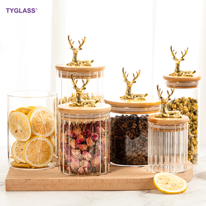 Gran oferta, tarros <span class=keywords><strong>de</strong></span> calabaza <span class=keywords><strong>de</strong></span> vidrio grande <span class=keywords><strong>de</strong></span> borosilicato alto, <span class=keywords><strong>tarro</strong></span> <span class=keywords><strong>de</strong></span> almacenamiento <span class=keywords><strong>de</strong></span> vidrio a rayas personalizado <span class=keywords><strong>con</strong></span> tapas <span class=keywords><strong>de</strong></span> madera <span class=keywords><strong>de</strong></span> bambú <span class=keywords><strong>de</strong></span> alce para Cocina - Product Image 2
