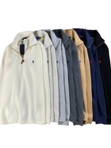 <span class=keywords><strong>Felpa</strong></span> a Collo Alto Lavorata a Maglia a Maniche Lunghe per Uomo, <span class=keywords><strong>Felpa</strong></span> con Mezza Zip Vestibilità Ampia per Donna - Product Image 1