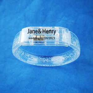 Đám cưới sinh nhật biểu tượng quảng cáo Vòng đeo tay biểu tượng tùy chỉnh LED nhấp nháy bong bóng Led Vòng đeo tay Đảng LED flash - Product Image 1