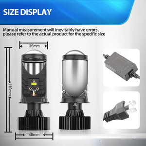 Proyector súper brillante motocicleta Led faro lente Y6 Y6D Mini H4 Led H7 láser faro bombillas Bi coche H4 Led proyector lente - Product Image 3