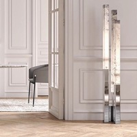 Nouvelle lampe de sol en marbre espagnol en acier inoxydable avec LED pour usage hôtelier, modèle simple et design