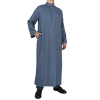 Kaftan islamique du moyen-orient, vêtement complet en coton, Thobe pour hommes, style musulman, marocain, livraison gratuite, vente en gros