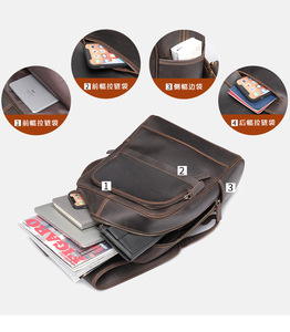 Dropshipping Shopify Men Genuine Leather Travel Backpack Retro Head Layer Cowhide <b>Computer</b> <b>Bag</b> Cross Border Business Daypack - Product Image 5