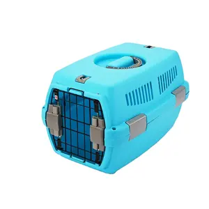 Airline Shipping Approved Pet Transport Cages Cat Travel Box Dog Airway Box Plastic Crates Kennel Durable Carrier Case