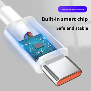 Câble de données USB Type C 6A pour Xiaomi, Samsung, <span class=keywords><strong>Huawei</strong></span>, Honor, charge rapide, câble USB C, cordon de données - Product Image 2