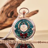 Reloj de Cuarzo Moderno BingoBeads, Caja de Aleación de Zinc de 47 mm, Diseño de Varita Mágica de Resina, Anime Sailor Moon Usagi Tsukino, Esfera Grande, de Bolsillo