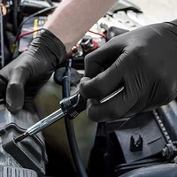Gants en nitrile robustes 5 mil 6 mil noirs jetables sans poudre résistants aux perforations 9 pouces 1000 pièces/boîte pour mécaniciens