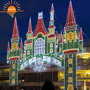 Personalizado de alta calidad al aire libre de la moda de Navidad LED motivo gigante Castillo luces para la plaza cuadrada decoraciones - Product Image 3