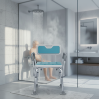 Chaise de sécurité pour salle de bain à hauteur réglable, siège de bain antidérapant pour personnes âgées et femmes enceintes
