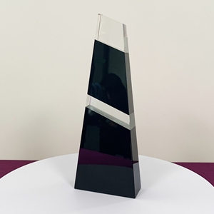 Trofeo de cristal negro personalizado, medalla de premios corporativos de alta calidad y placas para regalos de bienvenida de seguros - Product Image 3