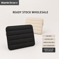 Housse d'ordinateur portable matelassée prête à l'emploi en gros, 13, 14, 15,6 pouces, faible MOQ, logo personnalisé, étui de protection rembourré pour ordinateur portable