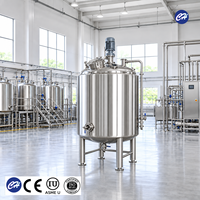 Fermenteur industriel en acier inoxydable, cuve de fermentation à double enveloppe avec agitateur mélangeur