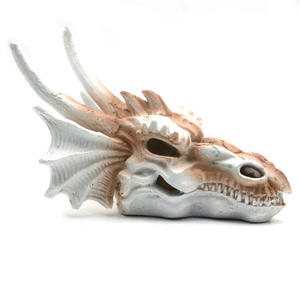 Reptilien harz Drache auf Schädel verstecken Höhle Lebensraum für Reptilien <span class=keywords><strong>Terrarium</strong></span> Dekoration - Product Image 6