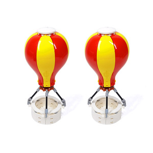 IQFUN MOC Ballon à air chaud rayé rouge et jaune, blocs de construction en plastique ABS, modèle éducatif, <span class=keywords><strong>jouet</strong></span>, briques d'assemblage DIY, construction - Product Image 2