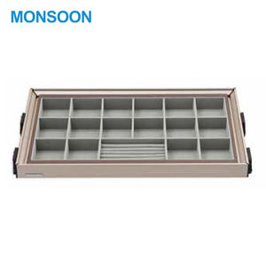 Оптовая продажа, роскошный шкаф-органайзер для шкафа в спальне, выдвижной шкаф, ящик для хранения ювелирных изделий, ящик для часов, галстуков и украшений - Product Image 6