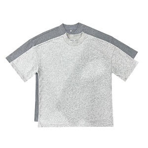 Luxury Boxy Custom White 230 Gsm 100% Cotton Heavyweight Oversized T-Shirt Bland <b>Thick</b> Drop Shoulder Print t Shirt - Product Image 3