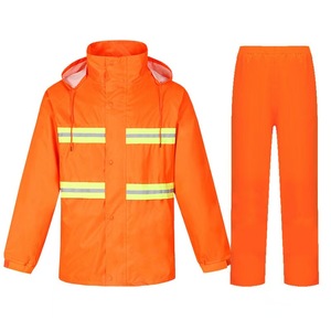 Haute qualité Hi Viz combinaison de pluie imperméable Polyester imperméable pour adultes <span class=keywords><strong>Poncho</strong></span> travail randonnée combinaison de pluie veste - Product Image 1