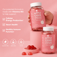 Gummies au vinaigre de cidre de pomme (ACV) pour la perte de poids, brûleur de graisse, ventre plat, digestion saine, complément alimentaire pour adultes