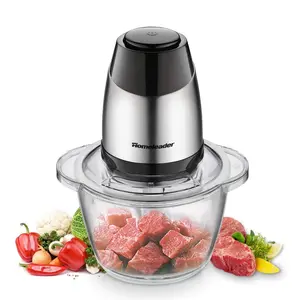 Veloce e Lento 2-Velocità Elettrico 4 Lame Affilate 2L BPA-Free Ciotola di Vetro Frullatore Carne Chopper smerigliatrice