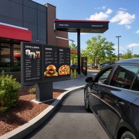 Sinmar Restaurant LCD Outdoor Drive-Thru Digitale Menütafeln Wasserdicht IP65 Werbe-Digital-Signage-Displays für den Außenbereich