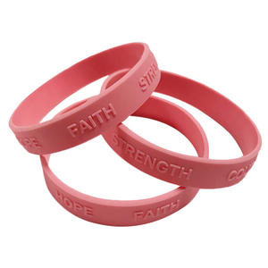 חם מכירה מכירות ספורט גומי צמיד ורוד זול מותאם אישית wristbands סיליקון wristbands - Product Image 2
