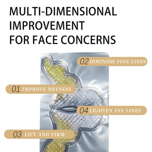 Patch pour les plis nasogéniens bicolore en cristal, or et noir, masque facial anti-rides en hydrogel pour le soin du visage - Product Image 4