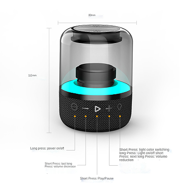 2022 домашний кинотеатр, мини Bluetooth-динамик, портативный беспроводной динамик со светодиодной подсветкой, USB-динамики с батареей
