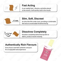 Complément de beauté végétalien OEM à dissolution orale en film mince, peptides de collagène en bandes orales pour la santé des cheveux, des ongles et de la peau