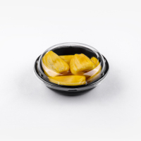 Vente en gros de bols à fruits et légumes en PET haute transparence, base noire, couvercle transparent, écologiques, recyclables, qualité alimentaire, résistants à l'humidité, en plastique