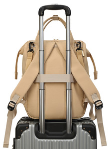 Sac à dos à langer portable SH Fashion Lady en polyester avec grande capacité, poches isothermes imperméables et fermeture éclair pour les soins de bébé - Product Image 5