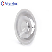 Diffuseur de plafond rond en aluminium de conception moderne, grille d'aération HVAC, grille d'aération de climatisation, diffuseur de plafond rond