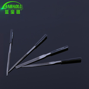 Anbaolu Triangular <b>Files</b> 60mm Bastard Cut High Carbon Steel Non Slip Handle For Non Ferrous Metals - Product Image 2