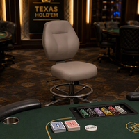 Chaise de croupier de casino en cuir texturé, chaises modernes pour machines à sous, chaise de poker