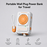 Batterie externe magnétique 10000 mAh, corps en aluminium, 360° °   Support rotatif permettant la charge simultanée de plusieurs appareils