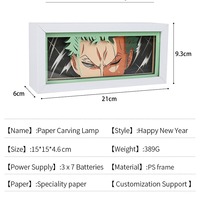 Lampe de nuit en papier sculpté 3D LED moderne, boîte à lumière, branchement sur secteur, batterie, couleurs changeantes, gradation, décorations de chambre, artisanat en papier en gros