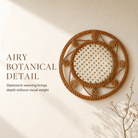 Art mural rond en bois tressé fait main, moderne, pour salon, bureau, hôtels
