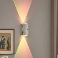 Lampes murales créatives décoratives à dégradé magnétique avec détecteur de mouvement rechargeables pour la maison et le salon, veilleuse