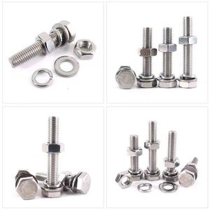 Venta caliente Din933 M8 Pernos y tuercas de cabeza hexagonal de acero inoxidable Acabado de zinc Estándar ISO Opciones de longitud de 12mm a 25mm - Product Image 2