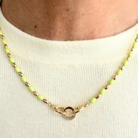 Kalung Mutiara Berbahan Baja Anti Karat Gaya Bohemian Eropa Amerika, Multi Warna, Opsional dengan Gesper Cincin Ganda, Liontin DIY
