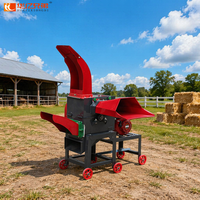 Broyeur de fourrage multifonctionnel 680 pour l'élevage, moteur essence, hacheuse de maïs et de pailles, machine mobile sur roues pour ensilage