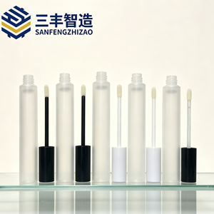 Tube vide givré en PE pour huile essentielle 8ml, emballage cosmétique avec bouchon à vis 19mm de diamètre, applicateur éponge, sérigraphié - Product Image 2