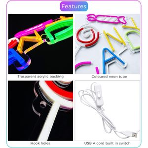 Halloween Candy Letreros Neon LED dimmable USB powered ambient <b>light</b> store <b>window</b> decoration <b>light</b> street indicator <b>light</b> 5V - Product Image 2
