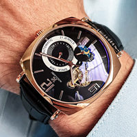 Montre mécanique homme haut de gamme, affichage phase de lune squelette, style affaires et décontracté, montre-bracelet homme, Reloj