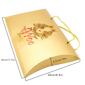 Papel de compromiso personalizado, regalo de vacaciones de oro, zapatos, caja de embalaje de ropa, peluca de pelo plegable, caja de almohada - Product Image 3