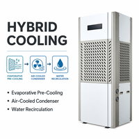 Pendingin Air Industri Hibrida 20 hingga 55kW COP 4.6 Hemat Energi 30 Persen untuk Pabrik Gudang Bengkel