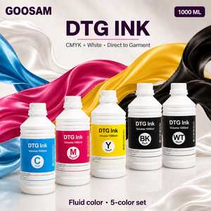 Encre pigmentée pour impression DTG CMYK Blanc pour imprimante Epson I3200 Haute qualité Vente en gros Compatible Fournisseur d'usine - Product Image 1