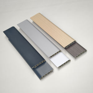 Plinthe en fibre de bambou moderne et écologique, bande de coin assortie, grain de bois <span class=keywords><strong>PVC</strong></span>, plinthe de 6 cm, vente directe d'usine - Product Image 1