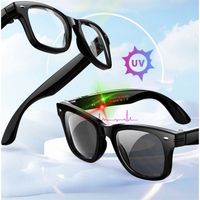 W300 Lunettes intelligentes de surveillance de la santé avec fréquence cardiaque Oxygène sanguin Suivi de la température corporelle Détection UV Lunettes de soleil de mode