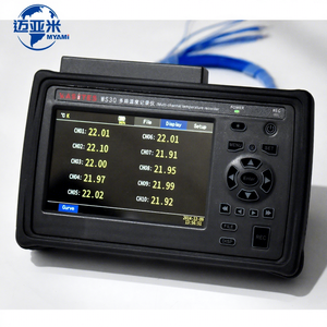 Myami เครื่องวัดอุณหภูมิ10ช่องแบบมือถือที่มีความแม่นยำสูงอุปกรณ์เก็บข้อมูลในเทอร์โมคัปเปิลรองรับ K J E T N S R B ทำจากพลาสติกที่ทนทาน - Product Image 1